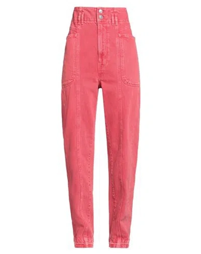 Isabel Marant Woman Jeans Red Size 8 Cotton In Pink