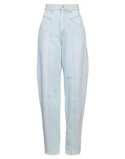 Isabel Marant Woman Jeans Steel Grey Size 4 Cotton In Blue