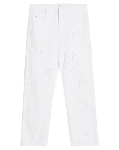 Isabel Marant Woman Jeans White Size 10 Cotton, Polyester
