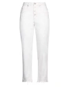 Isabel Marant Woman Jeans White Size 8 Cotton In White