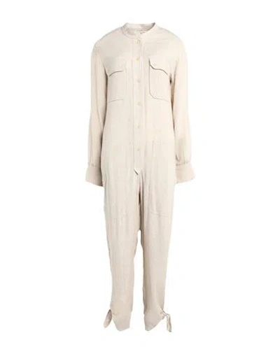 Isabel Marant Woman Jumpsuit Beige Size 8 Silk In White