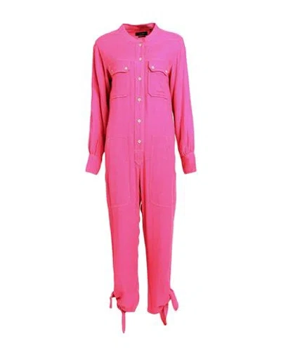 Isabel Marant Woman Jumpsuit Fuchsia Size 10 Silk In Pink