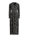 Isabel Marant Woman Midi Dress Black Size 8 Silk In Black