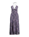 Isabel Marant Birona Cotton And Silk Midi Dress In Purple
