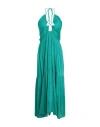 Isabel Marant Woman Maxi Dress Emerald Green Size 6 Cotton, Silk