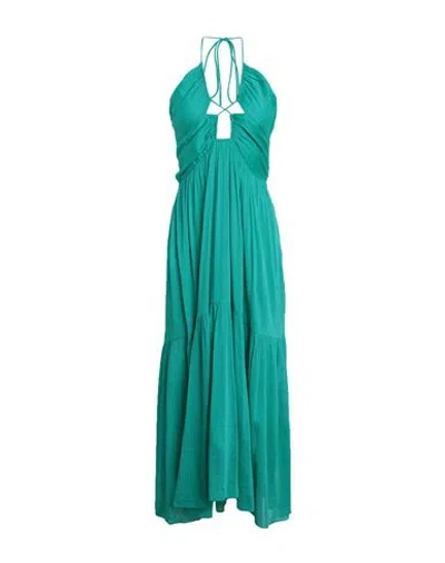 Isabel Marant Woman Maxi Dress Emerald Green Size 6 Cotton, Silk
