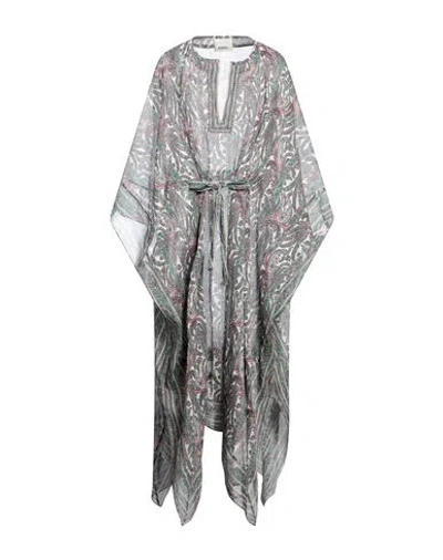 Isabel Marant Woman Maxi Dress Green Size 8 Cotton, Silk