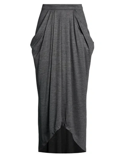 Isabel Marant Woman Maxi Skirt Charcoal Size 2 Virgin Wool In Grey