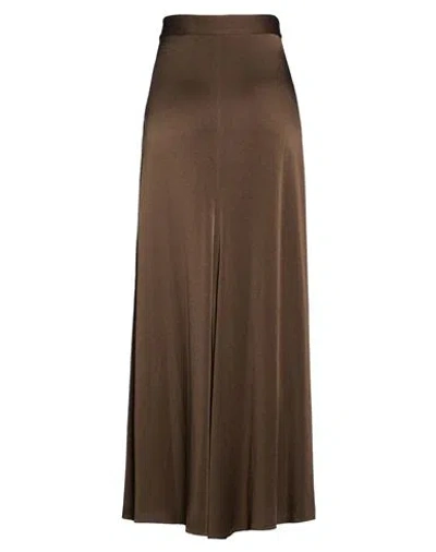 Isabel Marant Woman Maxi Skirt Military Green Size 8 Viscose, Acetate In Brown