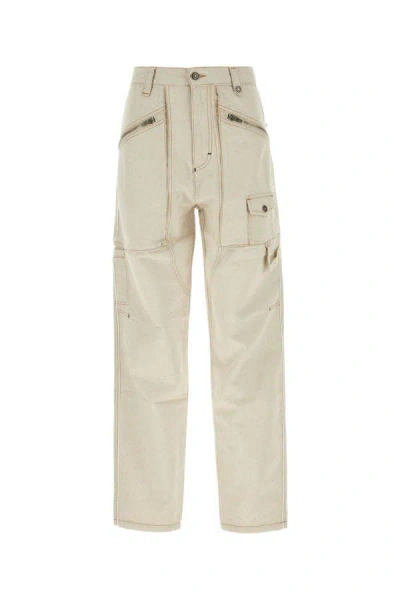 Isabel Marant Woman Melange Sand Cotton Blend Paciane Pant In Brown