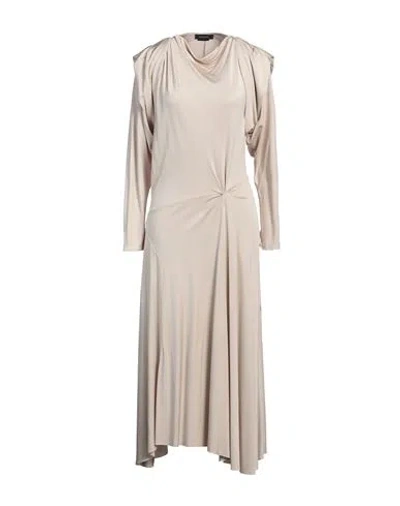 Isabel Marant Woman Midi Dress Beige Size 6 Viscose, Silk