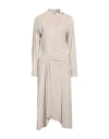 Isabel Marant Woman Midi Dress Beige Size 4 Polyester, Polyamide, Cotton In Beige