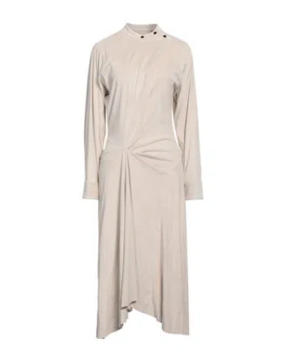 Isabel Marant Woman Midi Dress Beige Size 4 Polyester, Polyamide, Cotton