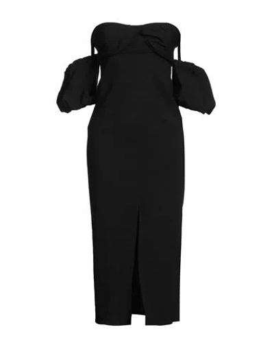 Isabel Marant Woman Midi Dress Black Size 10 Hemp, Viscose, Elastane