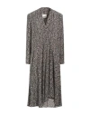 Isabel Marant V-neck Shift Midi Dress In Black