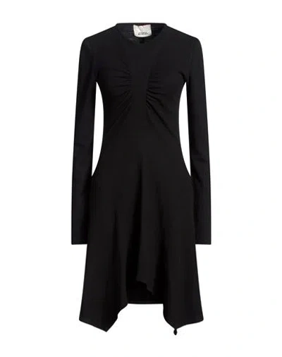 Isabel Marant Woman Midi Dress Black Size 4 Viscose, Virgin Wool, Polyamide In Blue