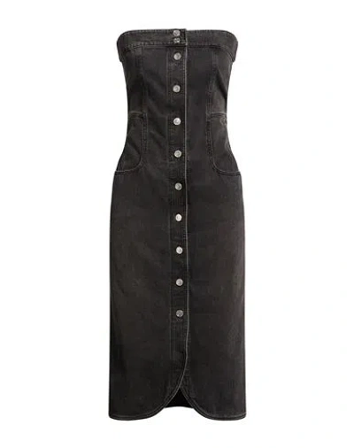 Isabel Marant Woman Midi Dress Black Size 6 Cotton In Pink