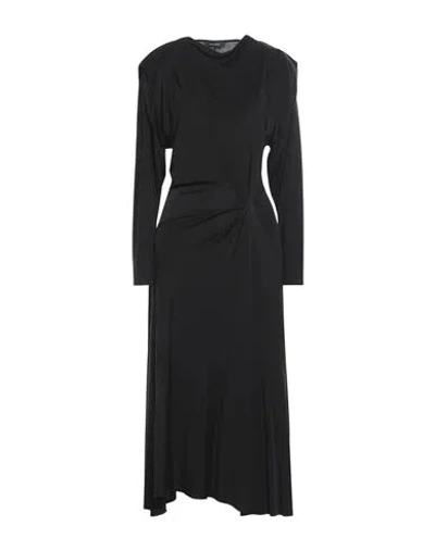 Isabel Marant Woman Midi Dress Black Size 4 Viscose, Silk