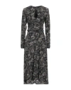 Isabel Marant Woman Midi Dress Black Size 8 Silk In Black