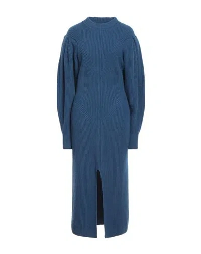 Isabel Marant Woman Midi Dress Blue Size 6 Cashmere, Wool