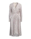 Isabel Marant Woman Midi Dress Cream Size 10 Viscose, Silk