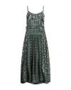 Isabel Marant Woman Midi Dress Deep Teal Size 6 Silk In Green