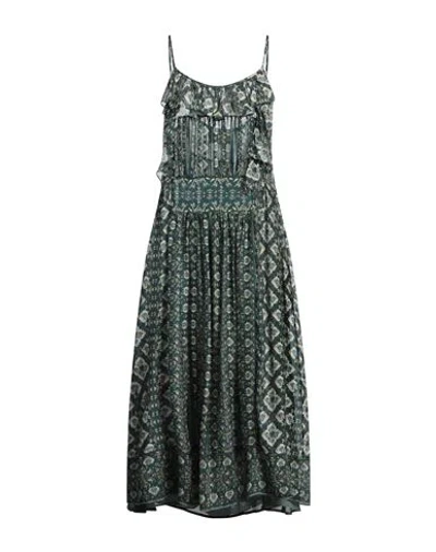 Isabel Marant Woman Midi Dress Deep Teal Size 6 Silk In Green