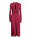 Isabel Marant Woman Midi Dress Garnet Size 8 Viscose, Elastane In Red