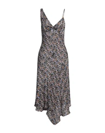 Isabel Marant Lucia Printed Midi Dress In Black