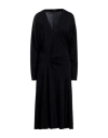 Isabel Marant Woman Midi Dress Midnight Blue Size 6 Viscose, Virgin Wool, Polyamide In Blue