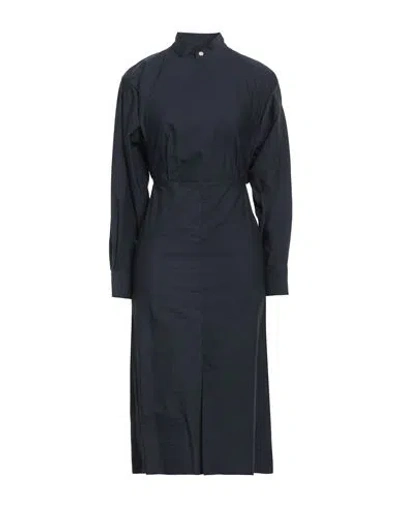Isabel Marant Woman Midi Dress Midnight Blue Size 8 Cotton, Polyamide