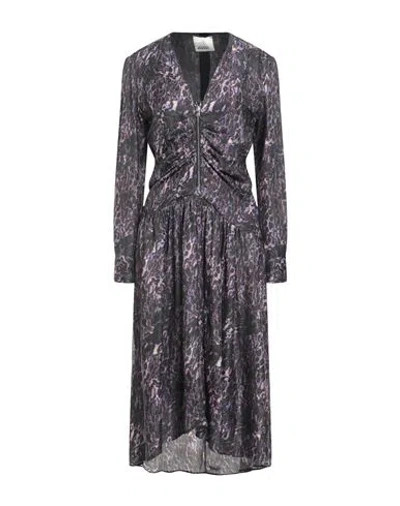Isabel Marant Woman Midi Dress Purple Size 8 Viscose, Silk