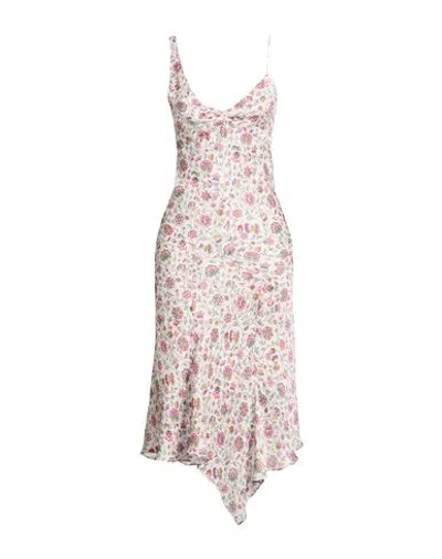 Isabel Marant Woman Midi Dress White Size 8 Viscose, Silk