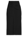 Isabel Marant Woman Midi Skirt Black Size 10 Hemp, Viscose, Elastane