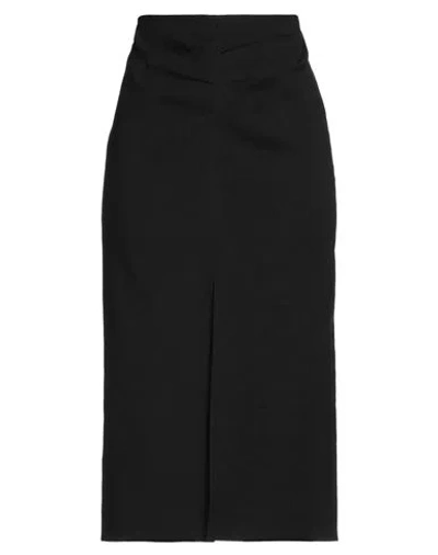 Isabel Marant Woman Midi Skirt Black Size 10 Hemp, Viscose, Elastane
