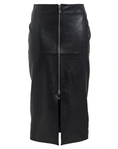 Isabel Marant Woman Midi Skirt Black Size 6 Lambskin