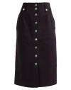 Isabel Marant Woman Midi Skirt Black Size 8 Cotton In Brown
