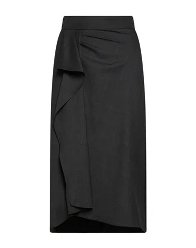 Isabel Marant Woman Midi Skirt Charcoal Size 2 Virgin Wool In Gray