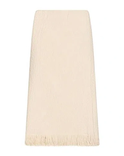 Isabel Marant Woman Midi Skirt Ivory Size 8 Cotton, Linen In White