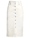 Isabel Marant Woman Midi Skirt Off White Size 6 Cotton In White