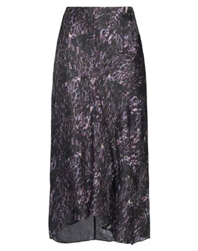 Isabel Marant Woman Midi Skirt Purple Size 4 Viscose, Silk