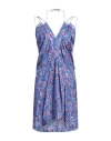 Isabel Marant Ruched Presly Dress With Crisscross Straps In Blue
