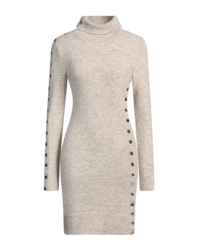ISABEL MARANT ISABEL MARANT WOMAN MINI DRESS BEIGE SIZE 6 POLYAMIDE, ACRYLIC, ALPACA WOOL, WOOL, ELASTANE