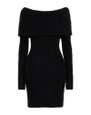 Isabel Marant Aria Off-the-shoulder Brushed Knitted Mini Dress In Schwarz
