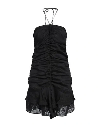 Isabel Marant Woman Mini Dress Black Size 6 Ramie, Polyester