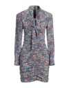 Isabel Marant Woman Mini Dress Blue Size 8 Viscose, Elastane In Multi