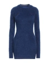Isabel Marant Woman Mini Dress Bright Blue Size 8 Synthetic Fibers, Mohair Wool, Wool, Elastane In Blue