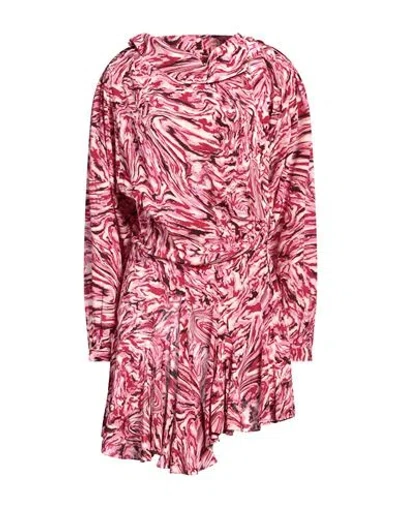 Isabel Marant Woman Mini Dress Fuchsia Size 4 Silk In Pink