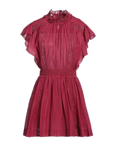 Isabel Marant Woman Mini Dress Garnet Size 8 Cotton, Viscose