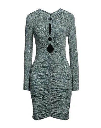 ISABEL MARANT ISABEL MARANT WOMAN MINI DRESS GREEN SIZE 6 VISCOSE, ELASTANE